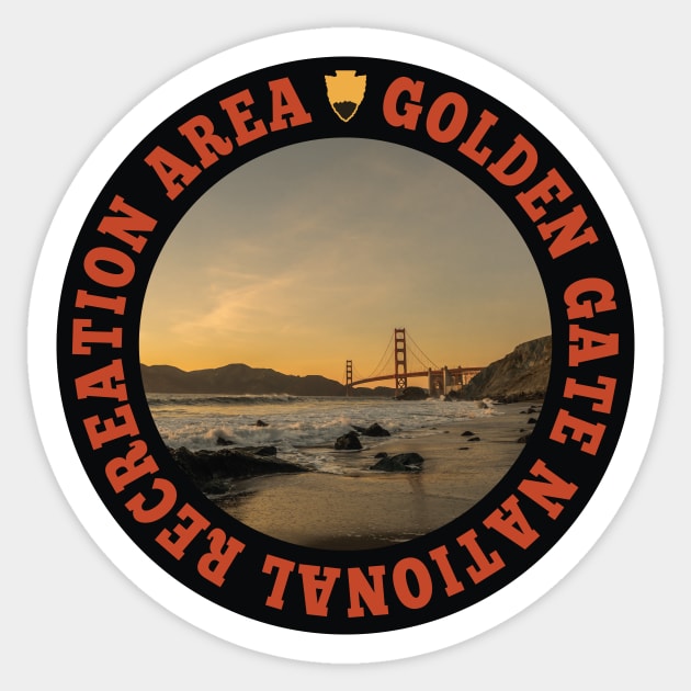 Golden Gate National Recreation Area circle Sticker by nylebuss